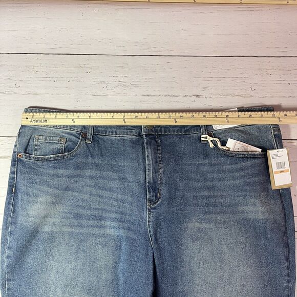 Jessica Simpson Jeans Womens Size 24W Blue High Rise Slim Straight MSRP $80 - Picture 10 of 16
